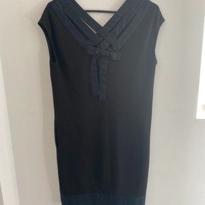 See By Chloe Black Sleeveless Tunic Shift Dress W/ Pockets Sz 2